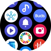 Press the music player icon. Press the music player icon.