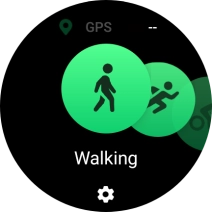 Slide your finger right or left to select the required activity. Slide your finger right or left to select the required activity.