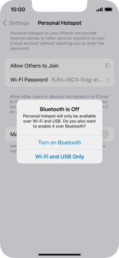If Wi-Fi is turned on, press Wi-Fi and USB Only. If Wi-Fi is turned on, press Wi-Fi and USB Only.