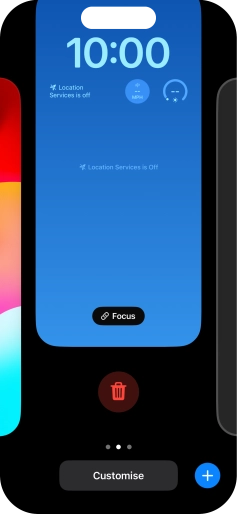 Press the delete icon. Press the delete icon.