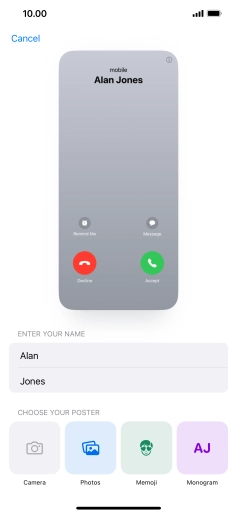 Press the required category and follow the instructions on the screen to select and save the required picture to your Contact Poster. Press the required category and follow the instructions on the screen to select and save the required picture to your Contact Poster.