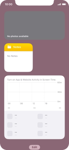 Press and hold the required Widget Stack. Press and hold the required Widget Stack.