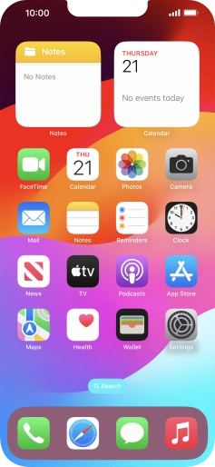 Slide your finger right on the screen. Slide your finger right on the screen.