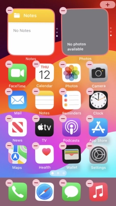 Press the home screen icon. Press the home screen icon.