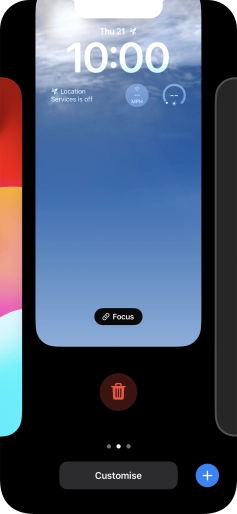 Press the delete icon. Press the delete icon.