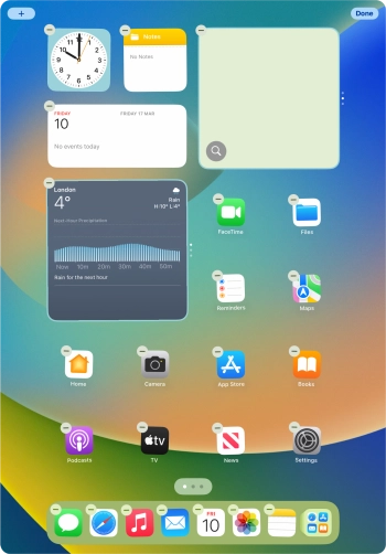 Press the home screen icon. Press the home screen icon.