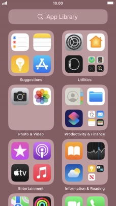 Press the required app. Press the required app.
