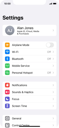 Press Personal Hotspot. Press Personal Hotspot.