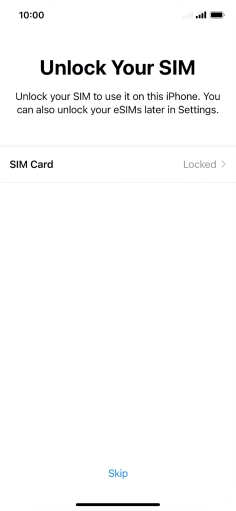 Press SIM Card. Press SIM Card.