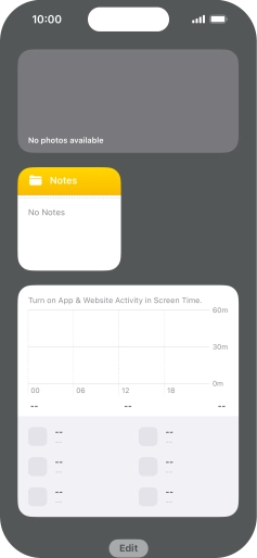 Press and hold the required Widget Stack. Press and hold the required Widget Stack.