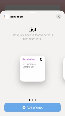 Slide your finger right or left on the screen to select the required widget size. Slide your finger right or left on the screen to select the required widget size.