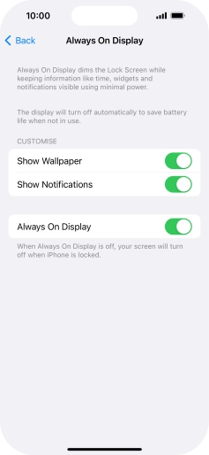 Press the indicator next to Press the indicator next to