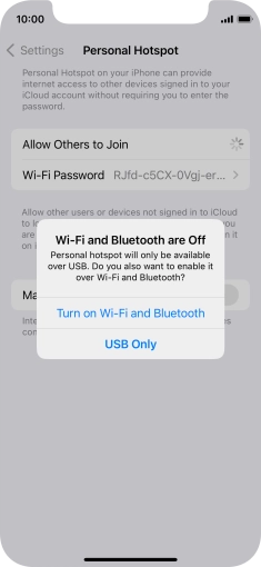 If Wi-Fi is turned off, press Turn on Wi-Fi and Bluetooth. If Wi-Fi is turned off, press Turn on Wi-Fi and Bluetooth.