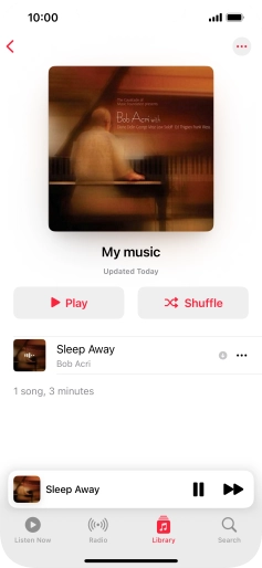 Press the song title. Press the song title.