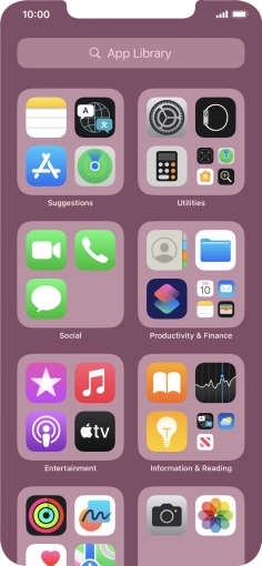 Press the required app. Press the required app.