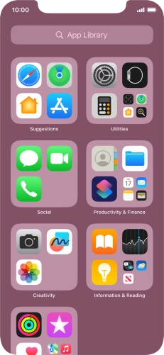 Press the required app. Press the required app.