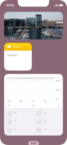 Press and hold the required Widget Stack. Press and hold the required Widget Stack.