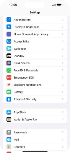 Press Display & Brightness. Press Display & Brightness.