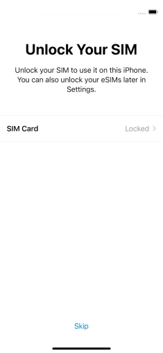 Press SIM Card. Press SIM Card.