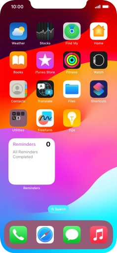 If you're using a Widget Stack: slide up or down on the stack to select the required widget. If you're using a Widget Stack: slide up or down on the stack to select the required widget.