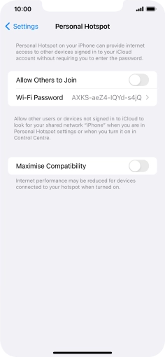 Press Wi-Fi Password and key in the required password. Press Wi-Fi Password and key in the required password.