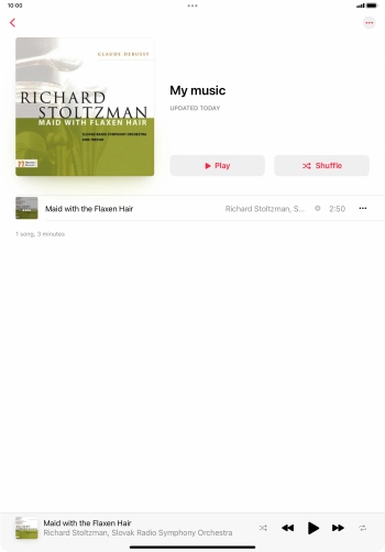 Press the song title. Press the song title.