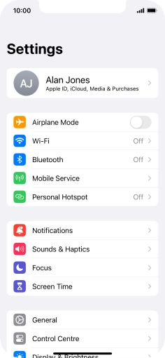Press Personal Hotspot. Press Personal Hotspot.