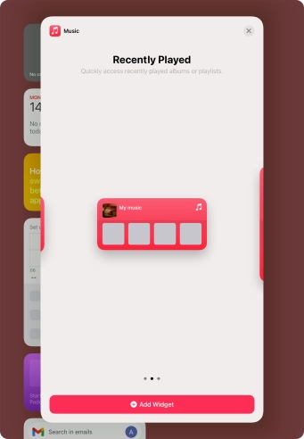 Press Add Widget. Press Add Widget.