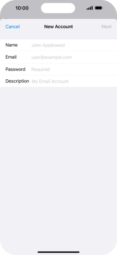 Press Name and key in the required sender name. Press Name and key in the required sender name.