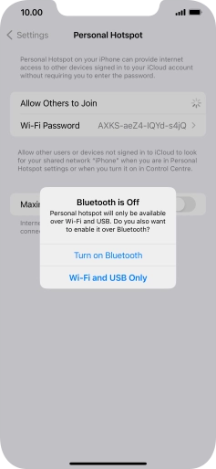 If Wi-Fi is turned on, press Wi-Fi and USB Only. If Wi-Fi is turned on, press Wi-Fi and USB Only.