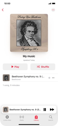 Press the song title. Press the song title.