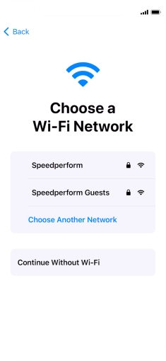 Press the required Wi-Fi network. Press the required Wi-Fi network.