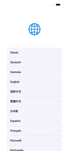 Press the required language. Press the required language.