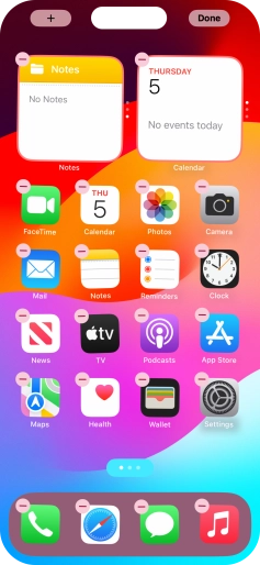 Press the home screen icon. Press the home screen icon.