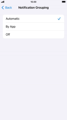 Press the required setting. Press the required setting.