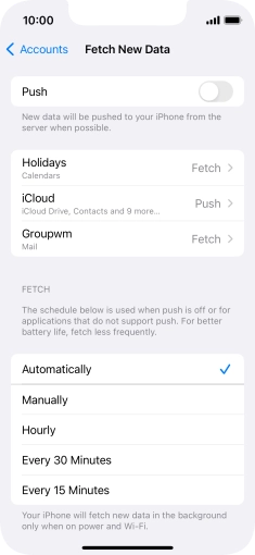 If you turn off the function, press the required setting. If you turn off the function, press the required setting.