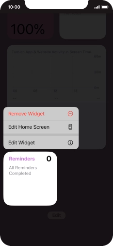 Press Remove Widget. Press Remove Widget.