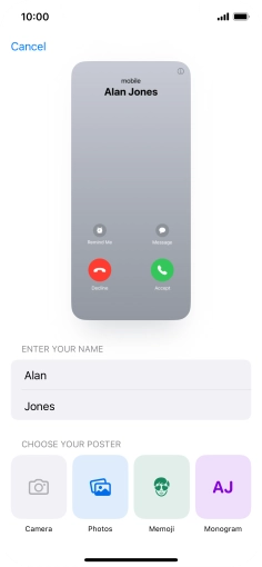 Press the required category and follow the instructions on the screen to select and save the required picture to your Contact Poster. Press the required category and follow the instructions on the screen to select and save the required picture to your Contact Poster.
