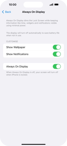 Press the indicator next to Press the indicator next to