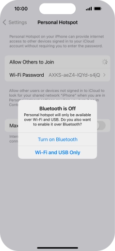 If Wi-Fi is turned on, press Wi-Fi and USB Only. If Wi-Fi is turned on, press Wi-Fi and USB Only.