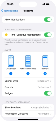 Press the indicator next to Press the indicator next to