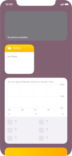 Press and hold the required Widget Stack. Press and hold the required Widget Stack.