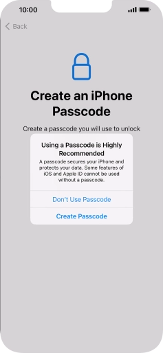 If you turn off the function, press Don't Use Passcode. If you turn off the function, press Don't Use Passcode.