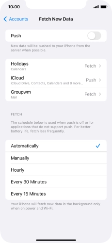 If you turn off the function, press the required setting. If you turn off the function, press the required setting.