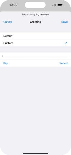Press Play to play back your greeting. Press Play to play back your greeting.