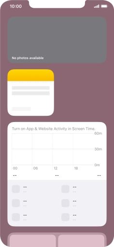 Press and hold the required Widget Stack. Press and hold the required Widget Stack.