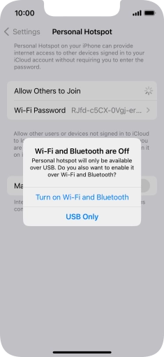 If Wi-Fi is turned off, press Turn on Wi-Fi and Bluetooth. If Wi-Fi is turned off, press Turn on Wi-Fi and Bluetooth.