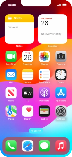 Press the music player icon. Press the music player icon.
