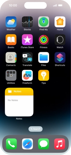 If you're using a Widget Stack: slide up or down on the stack to select the required widget. If you're using a Widget Stack: slide up or down on the stack to select the required widget.