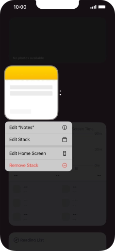 Press Edit Stack. Press Edit Stack.